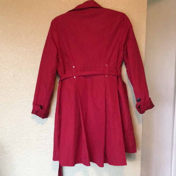 Red Steve Madden trench coat - Picture 3 of 4